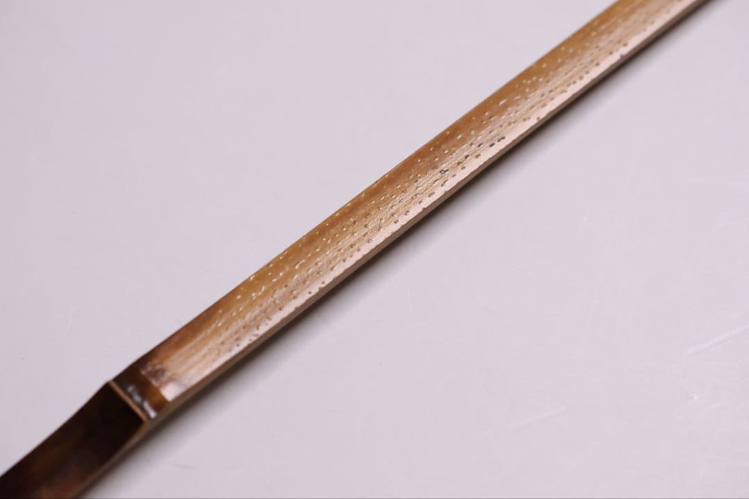 茶道具 大徳寺 三玄院 長谷川寛州 銘「松風」シミ竹茶杓 野々村淡完【CM343