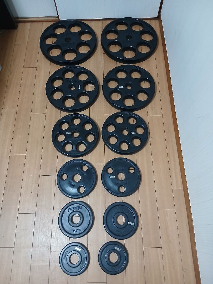 IVANKOイヴァンコ オリンピックプレートセット計107.5kg 穴径50mm