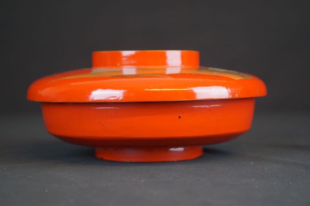 富士山 松蒔絵 大平鉢 木製漆器 箱付