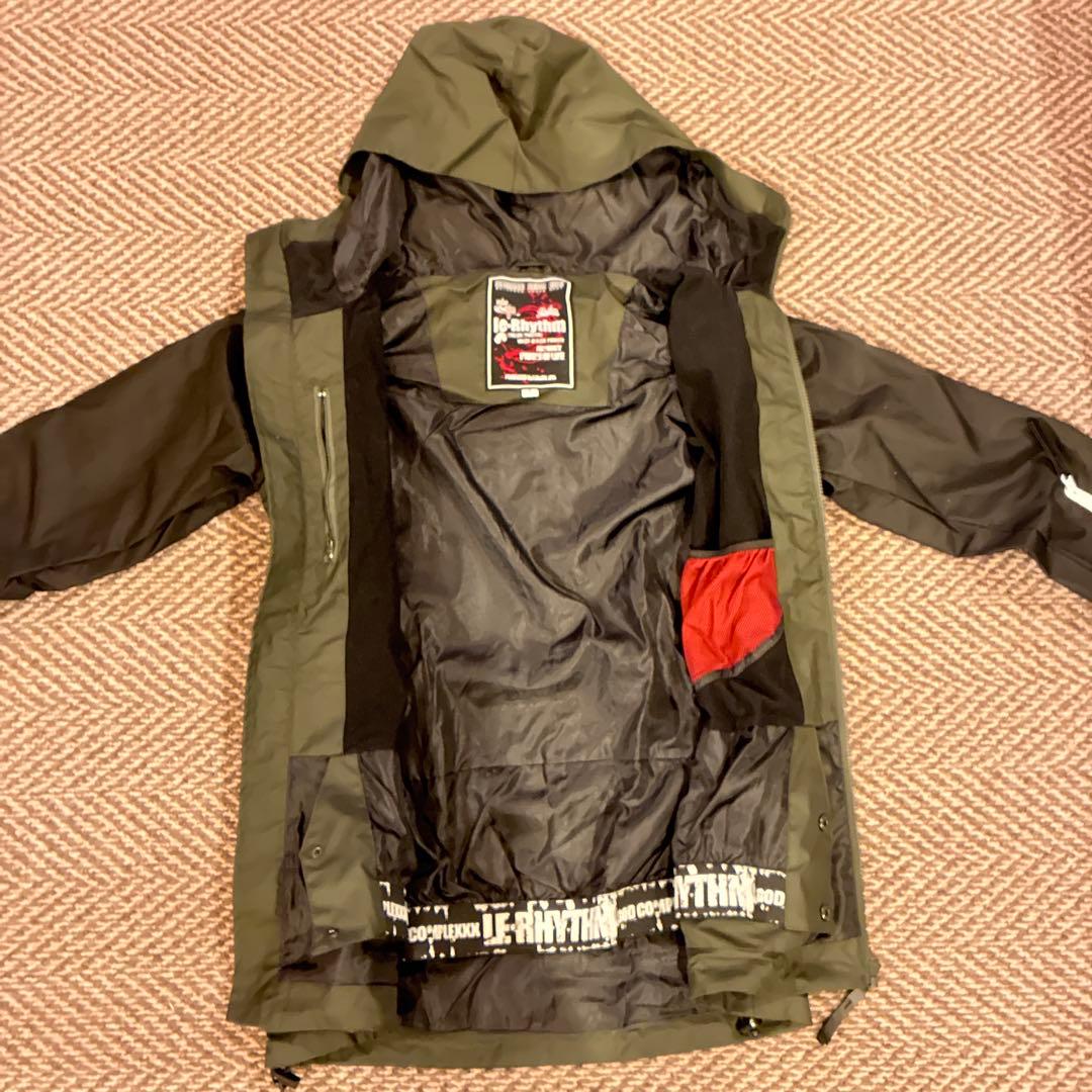 le-Rhythm /スノボ上下セットS /カーキ×ブラック