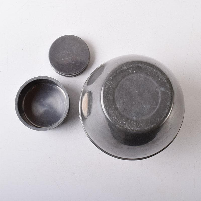 煎茶道具　錫製　茶壷　茶心壷　約718g　F　R8746