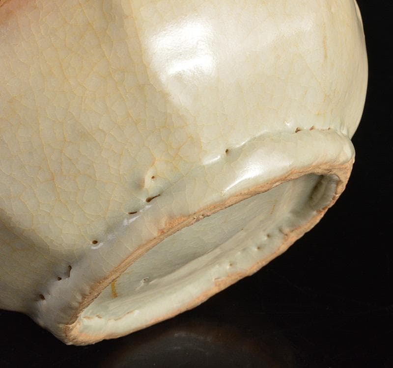 茶道具　南京染付　蟹文　香合　時代箱　M　R5180