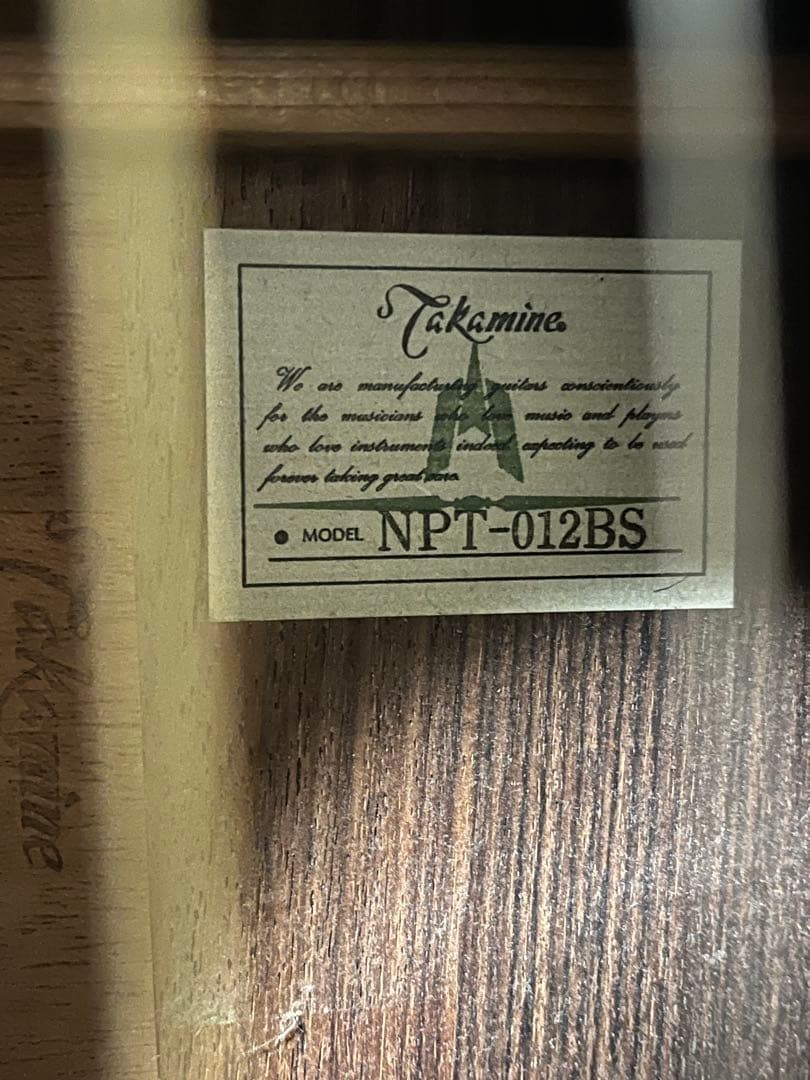 Takamine NPT-012BSエレアコギター長渕剛