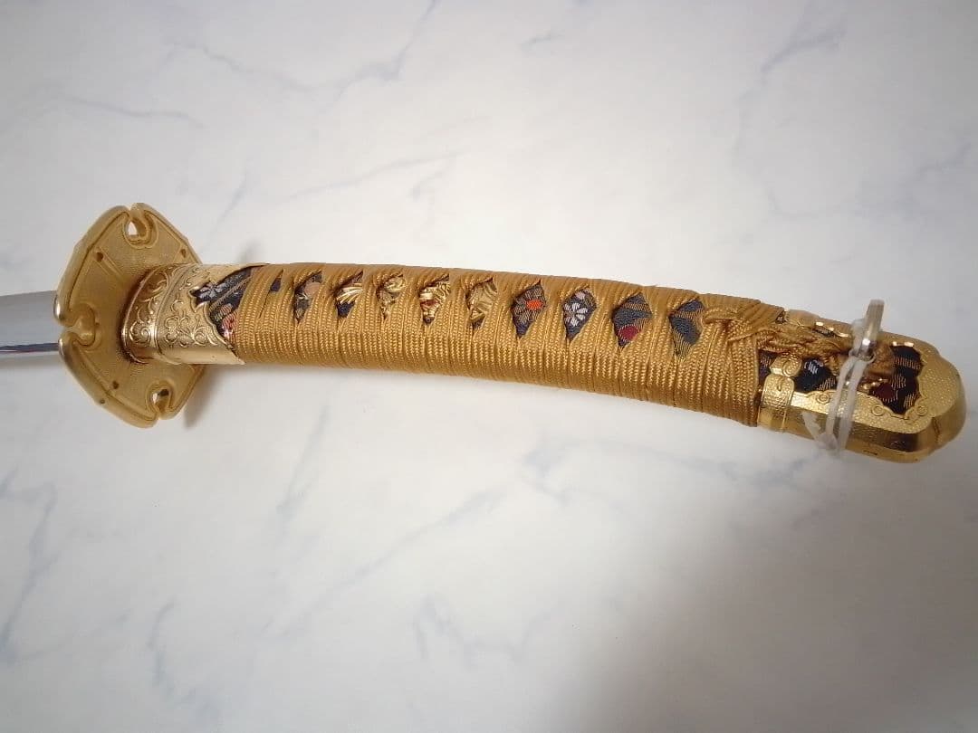 太刀 金属製模造刀 日本刀 金色 観賞 コスプレ 武具