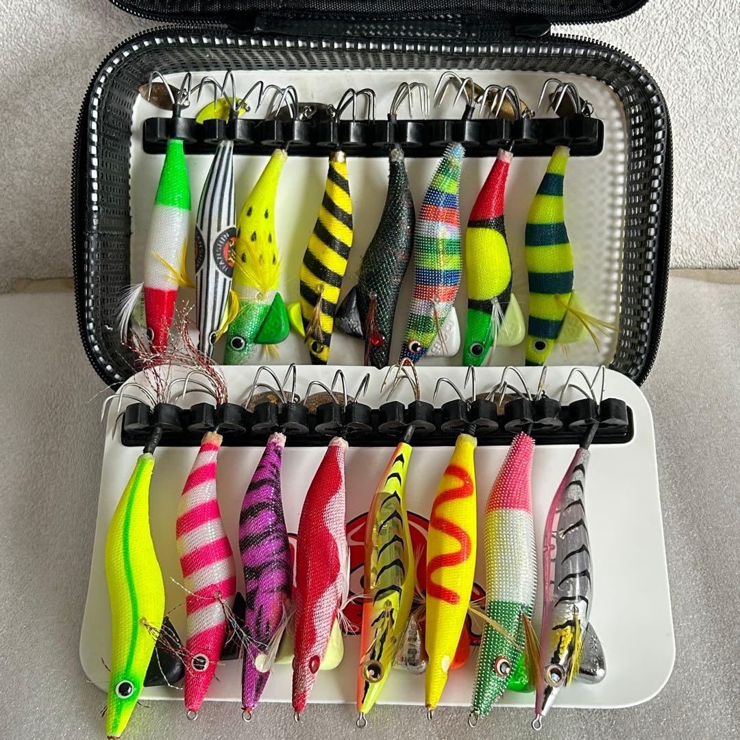 タコエギ ハリミツ 蛸 墨族 スッテ 豪華16本セット フラッシュブースト③