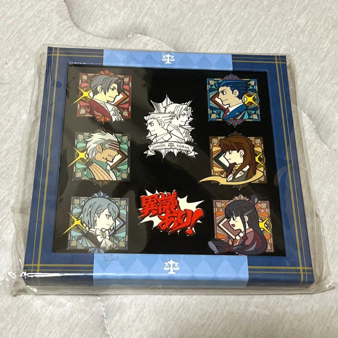 逆転裁判　ピンバッジセット　逆転裁判123 ver.