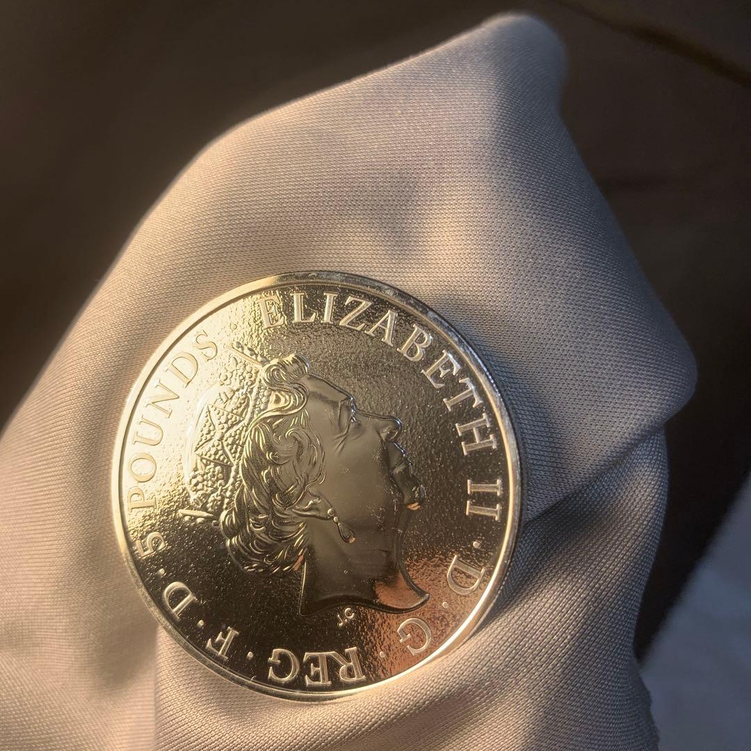 S 2 純銀貨 2オンス クイーンズビースト　2016 ライオン・イングランド