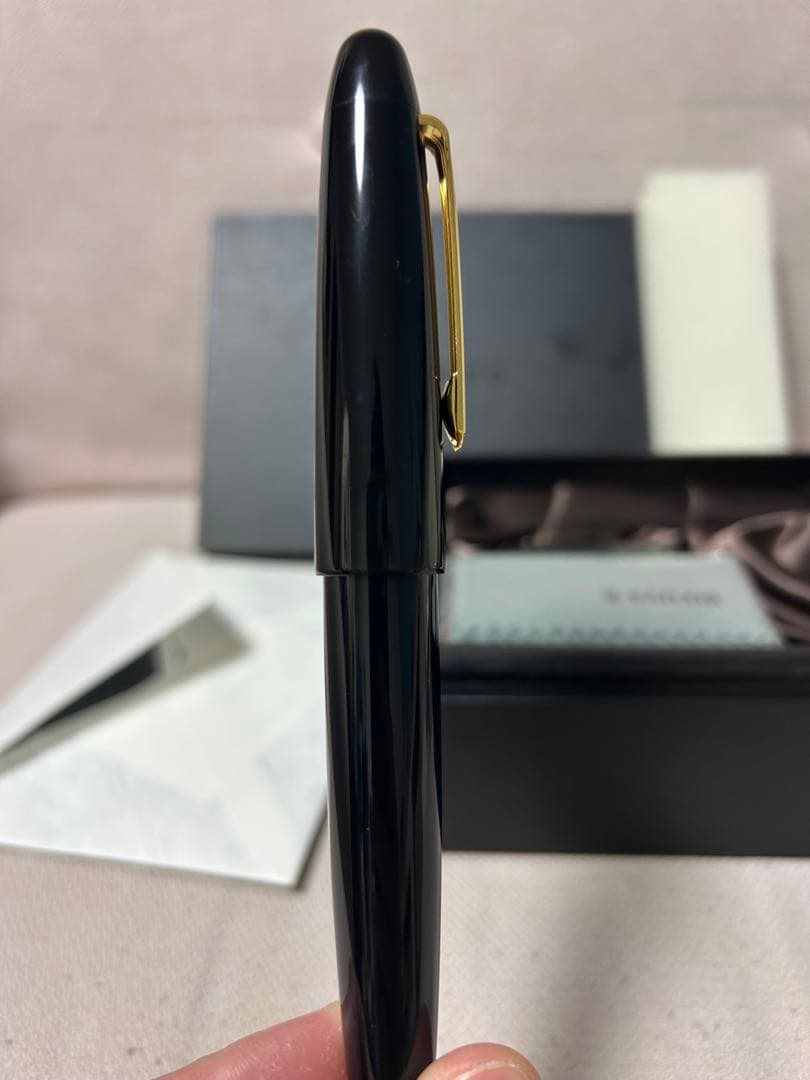 セーラー万年筆 キングプロフィット エボナイト 長刀研ぎ万年筆（中細字）