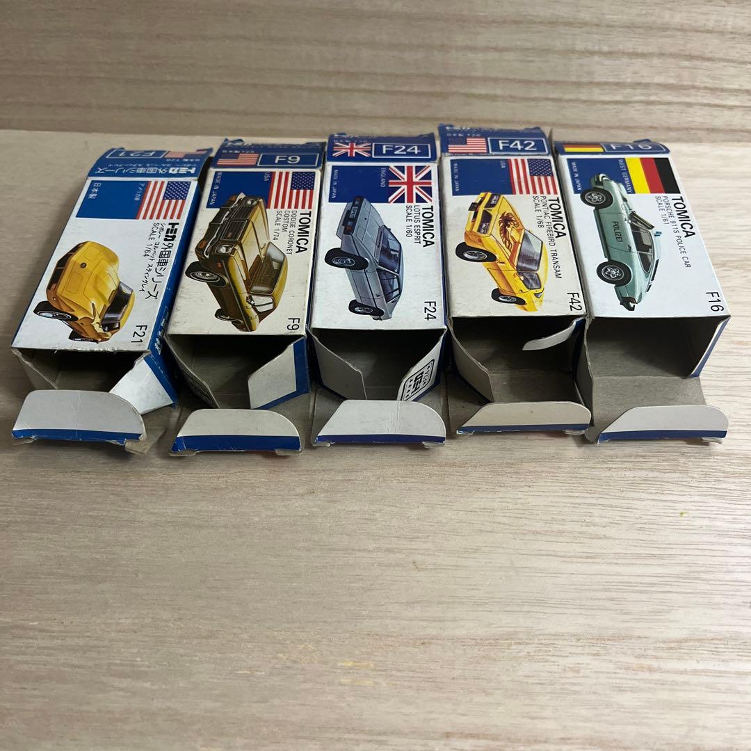 トミカ日本製 コルベット トランザム ロータス 外国車シリーズ　5台セット