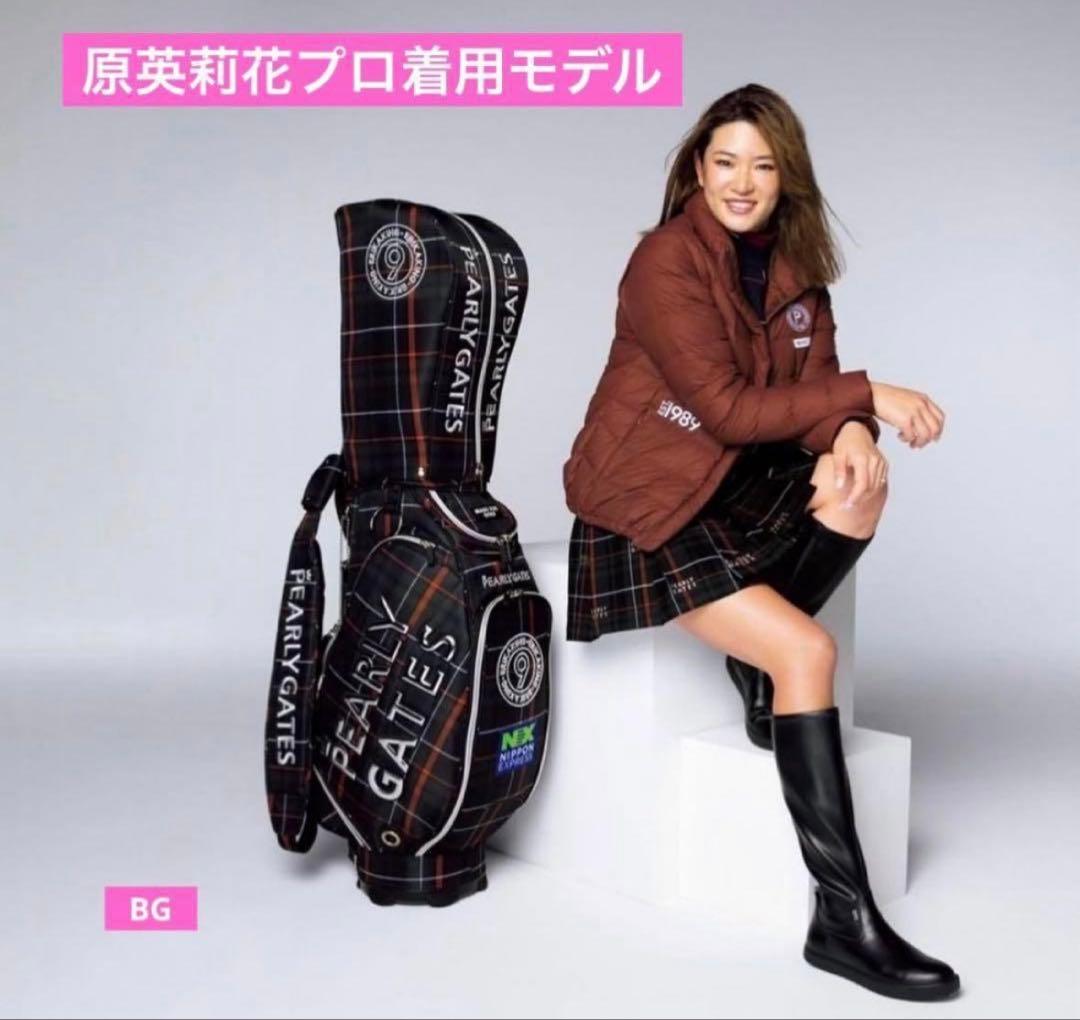 原英莉花プロ着用★パーリーゲイツPEARLYGATESダウンジャケット茶0S