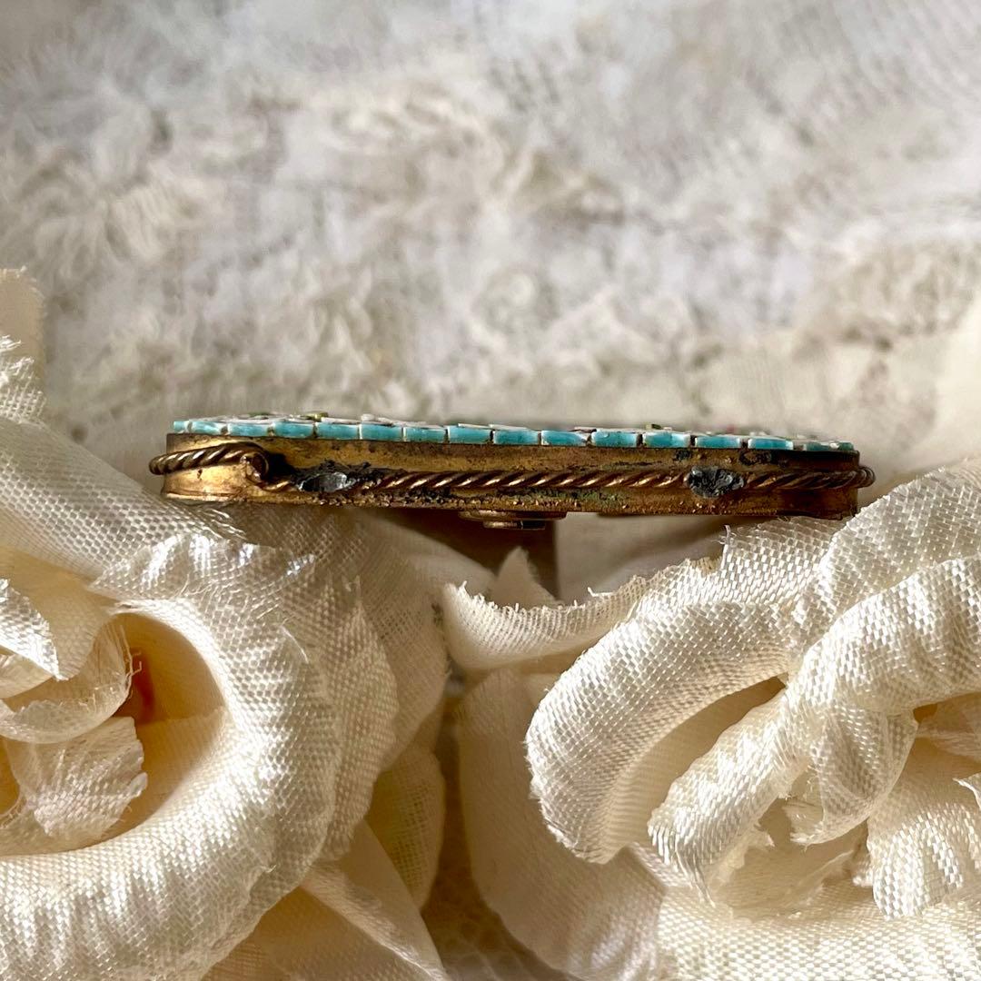 マイクロモザイクミニフレーム　イタリアアンティーク 検:フランスアンティーク