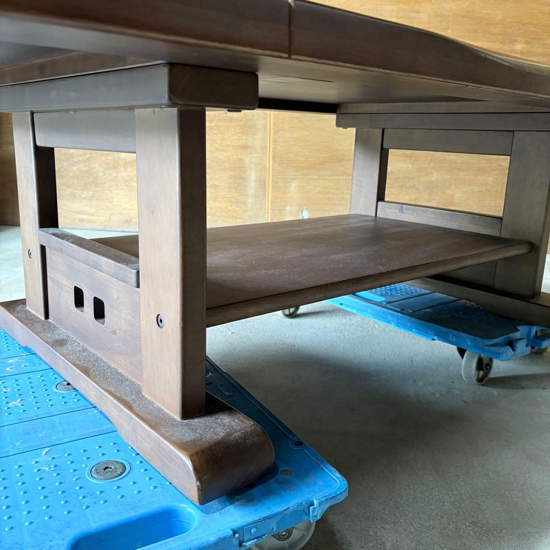 【福岡】 テーブル 和モダン ヴィンテージ 座卓 リビング 木製 天然木