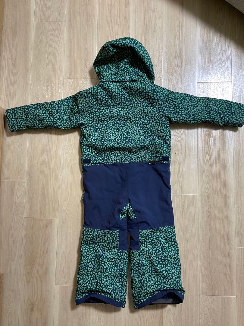 Burton 子供用スノーボードウェア 緑色葉柄