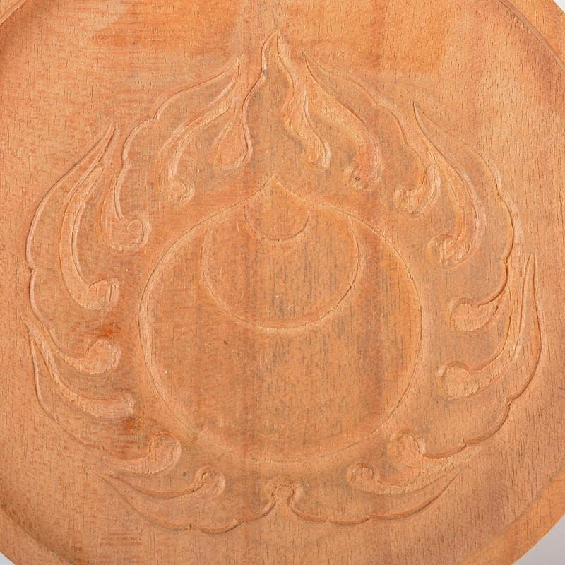 仏教美術　 香木　白檀製　雅銘　普賢菩薩像刻　香合　桐箱付　M　R6353