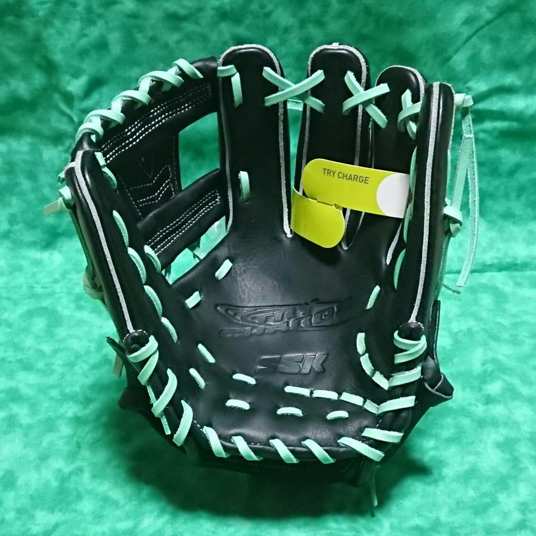 【未使用】SSK 軟式内野手用 トライチャージ ブラック【フリーフレクション】