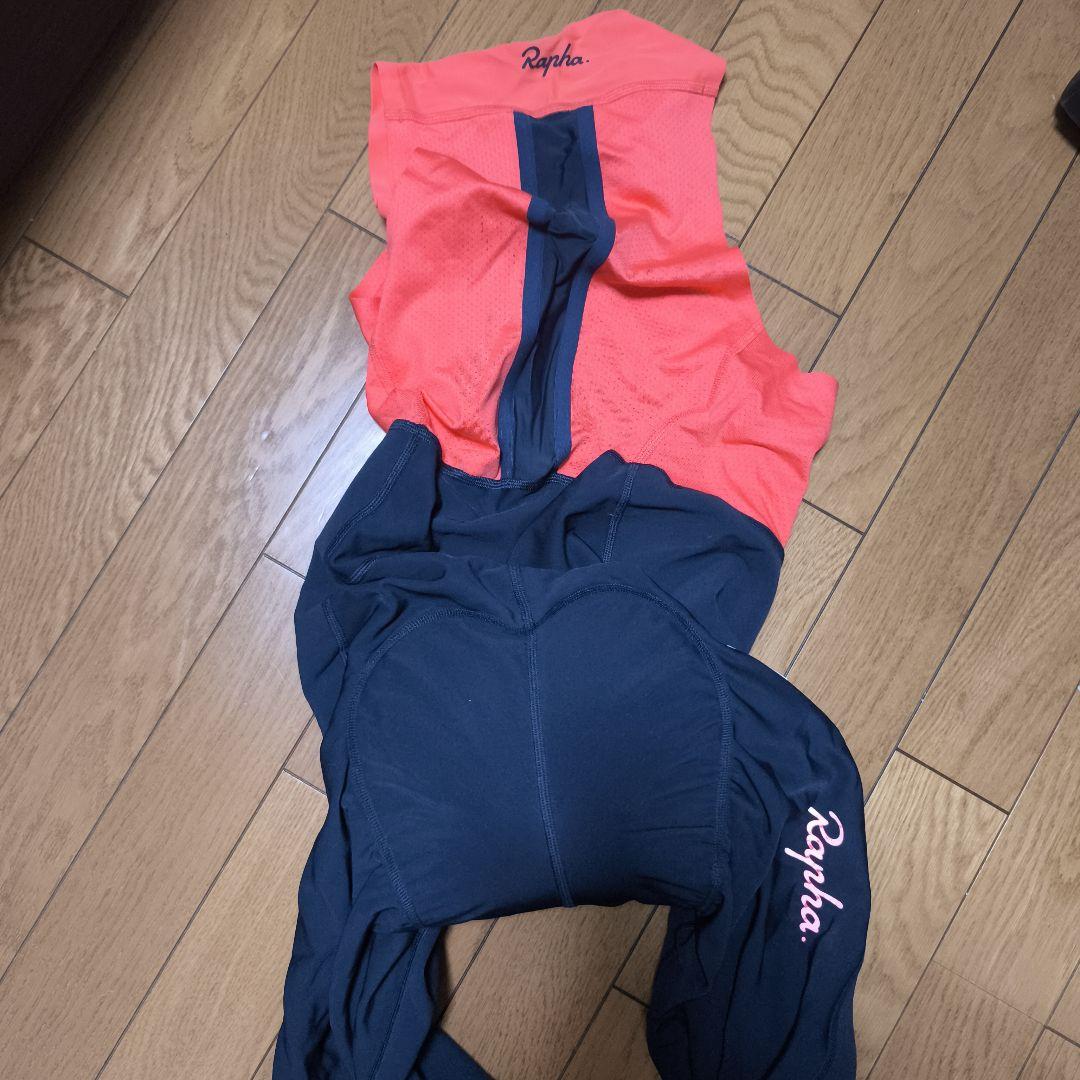 Rapha サイクルジャケット オレンジ/ネイビー　上下セット