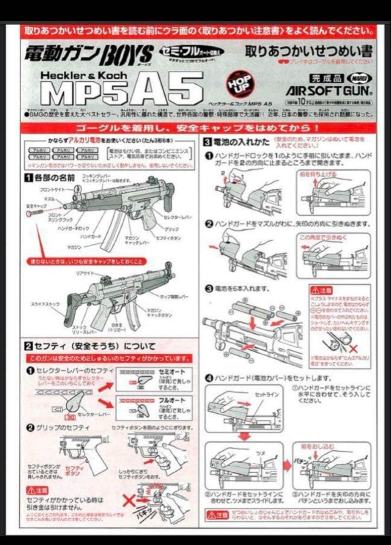 東京マルイ カスタム品　H&K MP5A5 電動ガン　金属ピニオンギア　軽量化