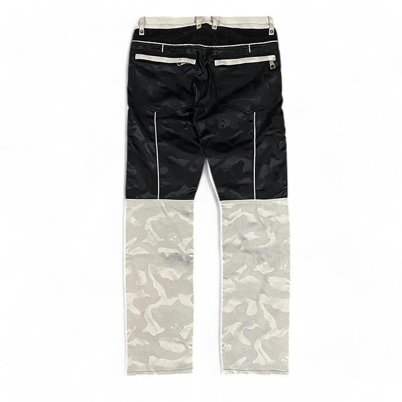 マークアンドロナ ストレッチパンツ カモフラ 迷彩柄 ブラック S