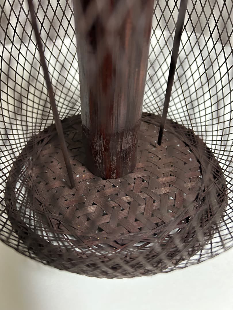 船橋重郎作　瓢形 手付竹花籠 (茶道具)