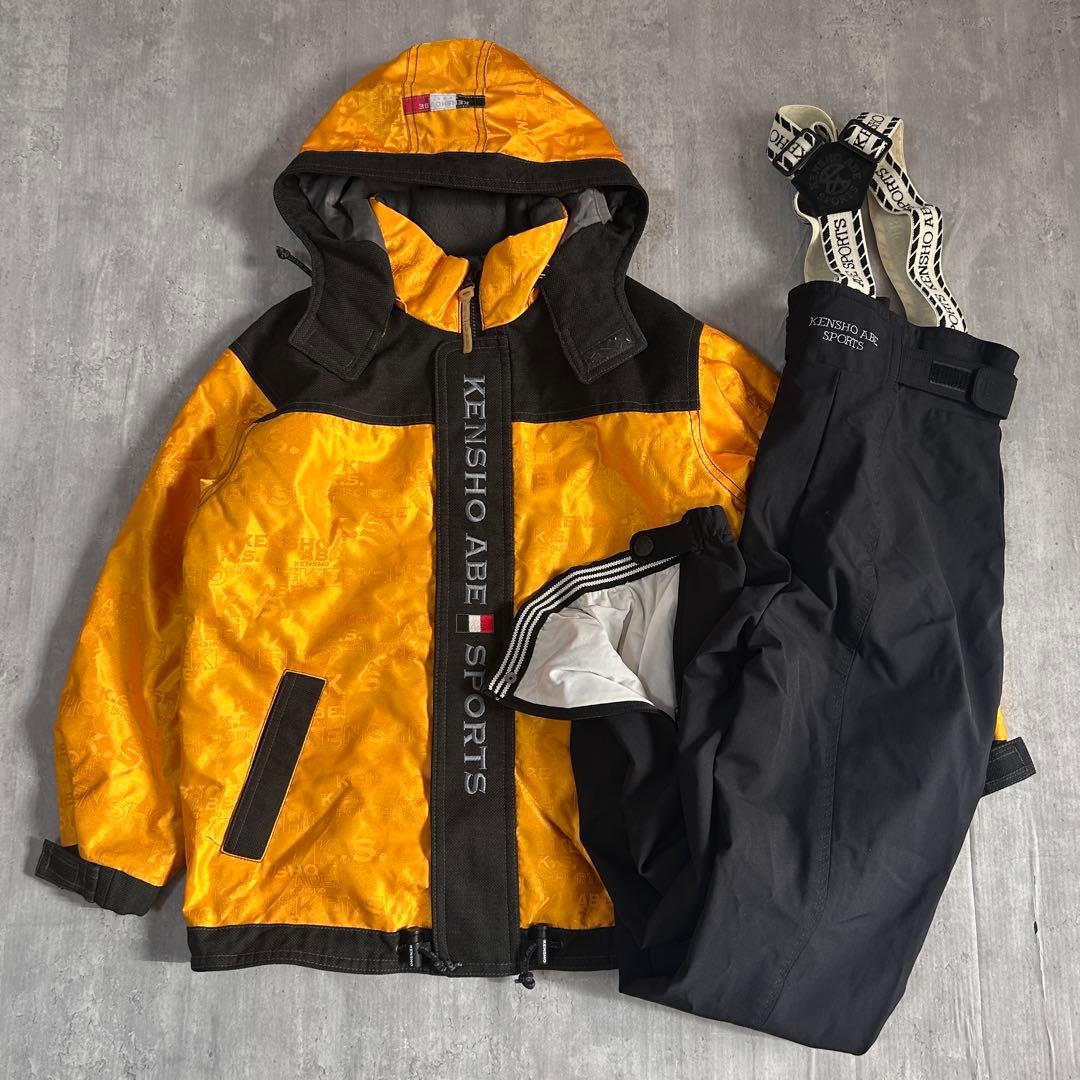 Z207【未使用級】KENSHO ABE スキーウェア 上下セット M-Lサイズ