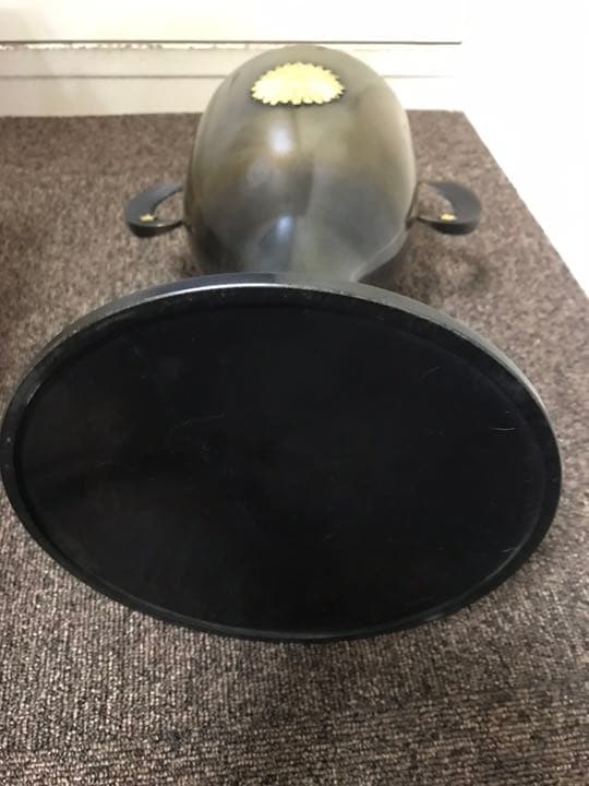 高級美術 菊紋 鋳銅製 花入 玄奥流 (高級木箱入)菊御紋