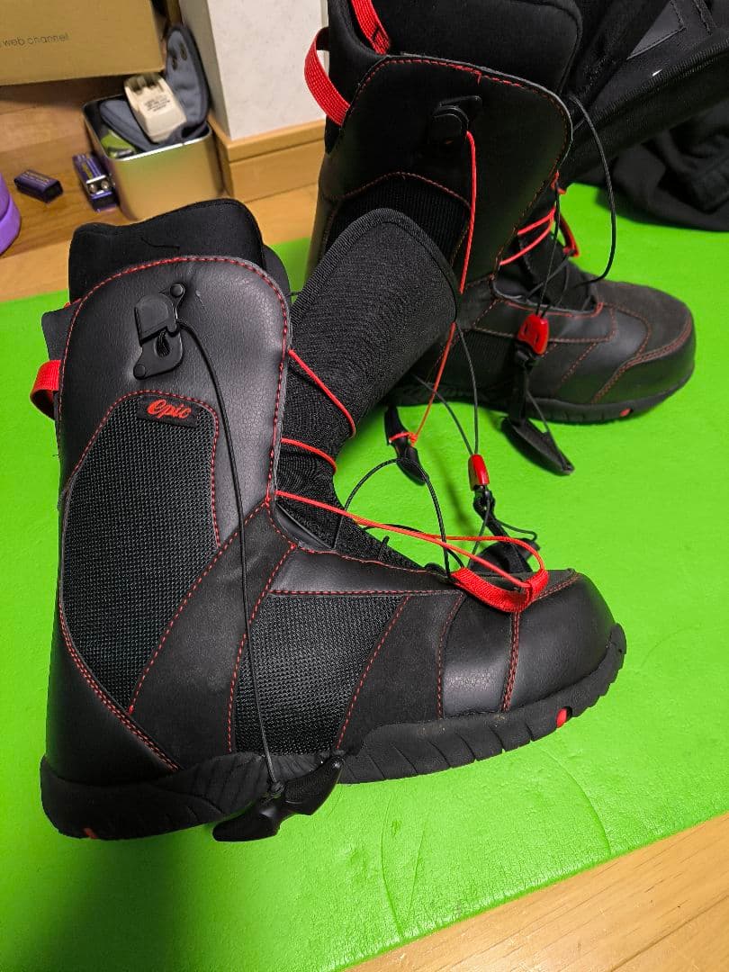 美品　Epic スノーボードブーツ ブラック/レッド 　27.5
