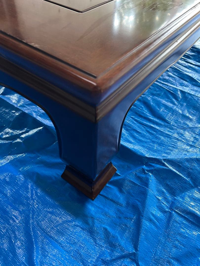 カリモク　アンティークテーブル　ダークブラウン 大きめテーブル