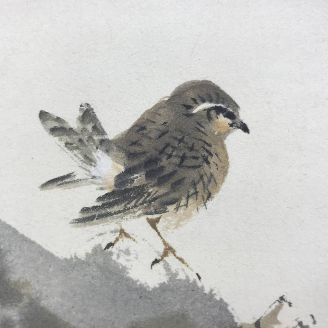 真作/田近竹邨/早春図/掛軸/名家伝来/AE-196