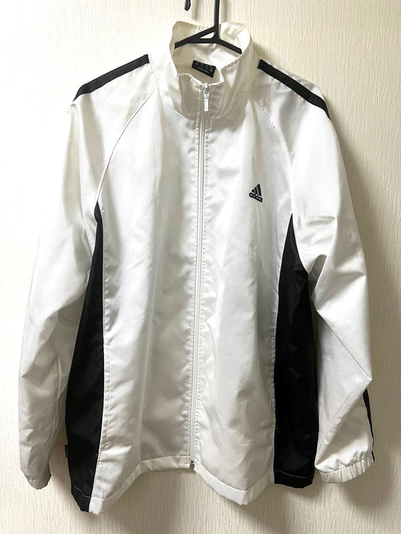 adidas 白　ジャージ　ホワイト　シャカシャカ　アディダス