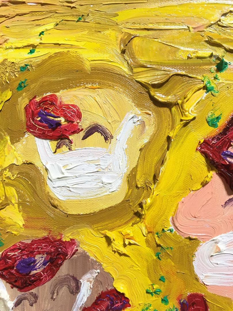 油絵　かわいい　絵　コロナ　雑貨　おしゃれ　絵　インテリア　アート　かわいい