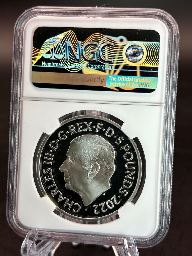 2022 イギリス エリザベス2世 追悼 5ポンド 銀貨 NGC PF69 UC