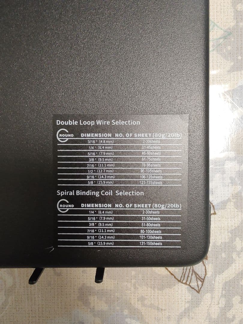 RAYSOONER 紙パンチと製本機。