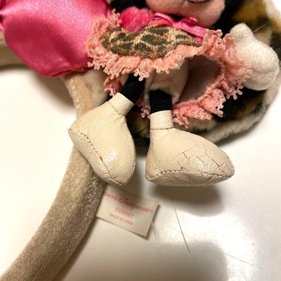 ☆ディズニー☆ミニーマウス　ヒョウ柄カチューシャ&ポシェット