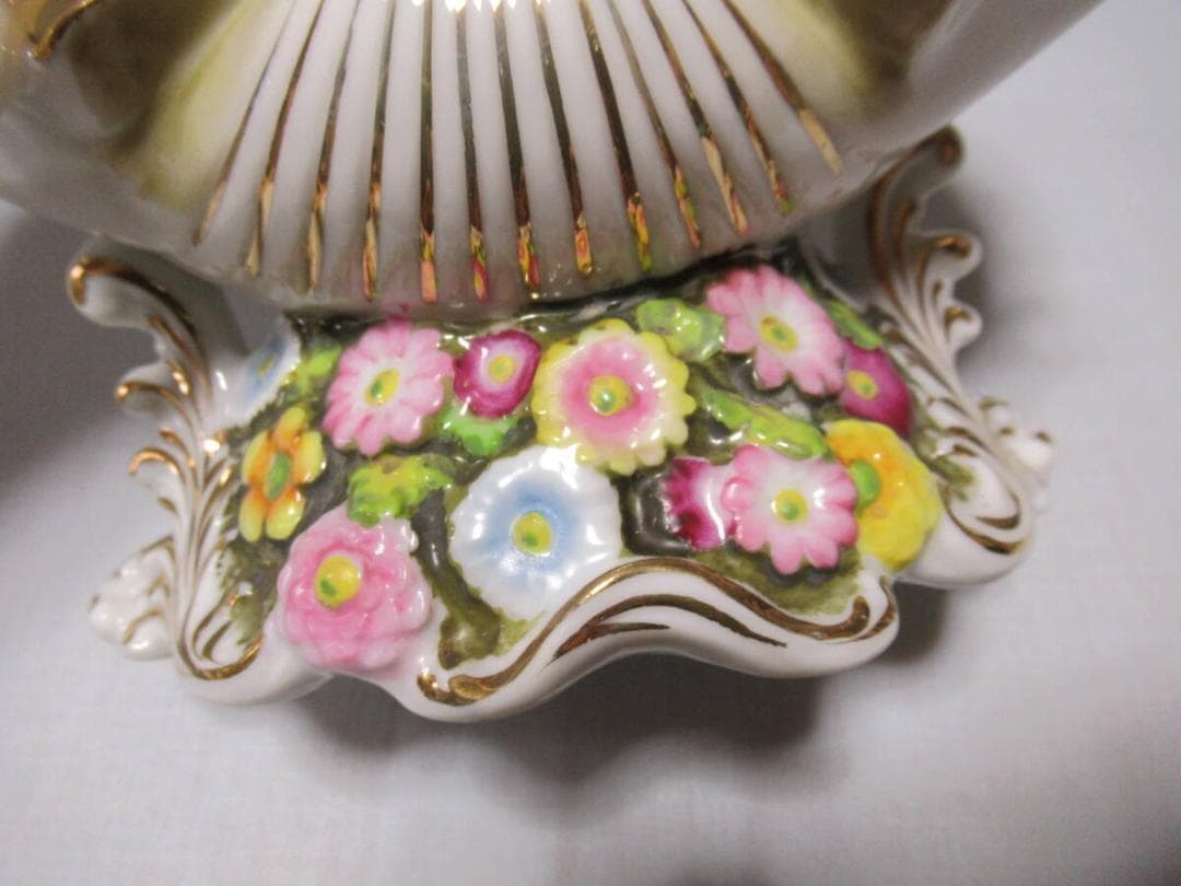 '47年頃日本製輸出品◆磁器製瀬戸ノベルティ CHIKUSA『天使と貝と花』置物