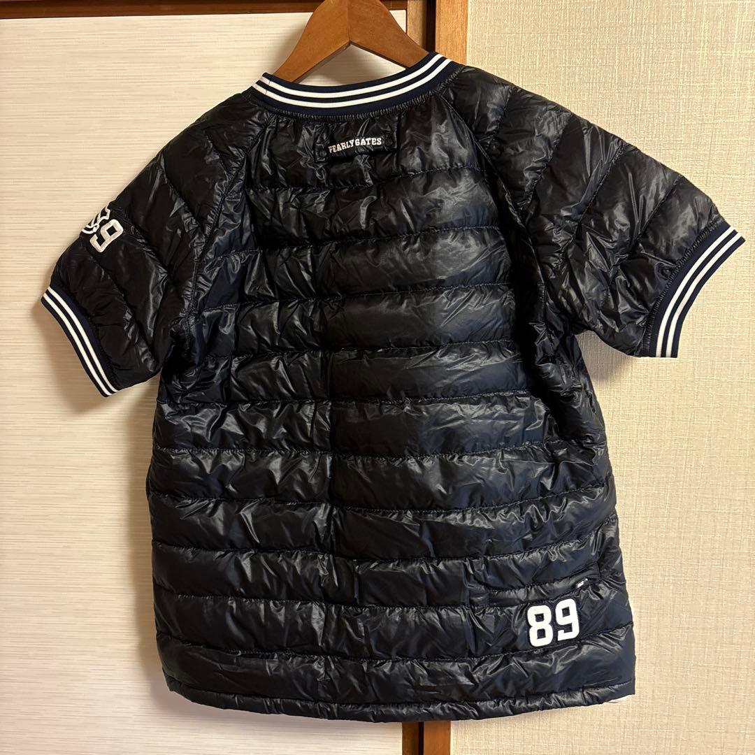PEARLY GATES パデッドデザイン ダウンシャツ 89 サイズ2 黒