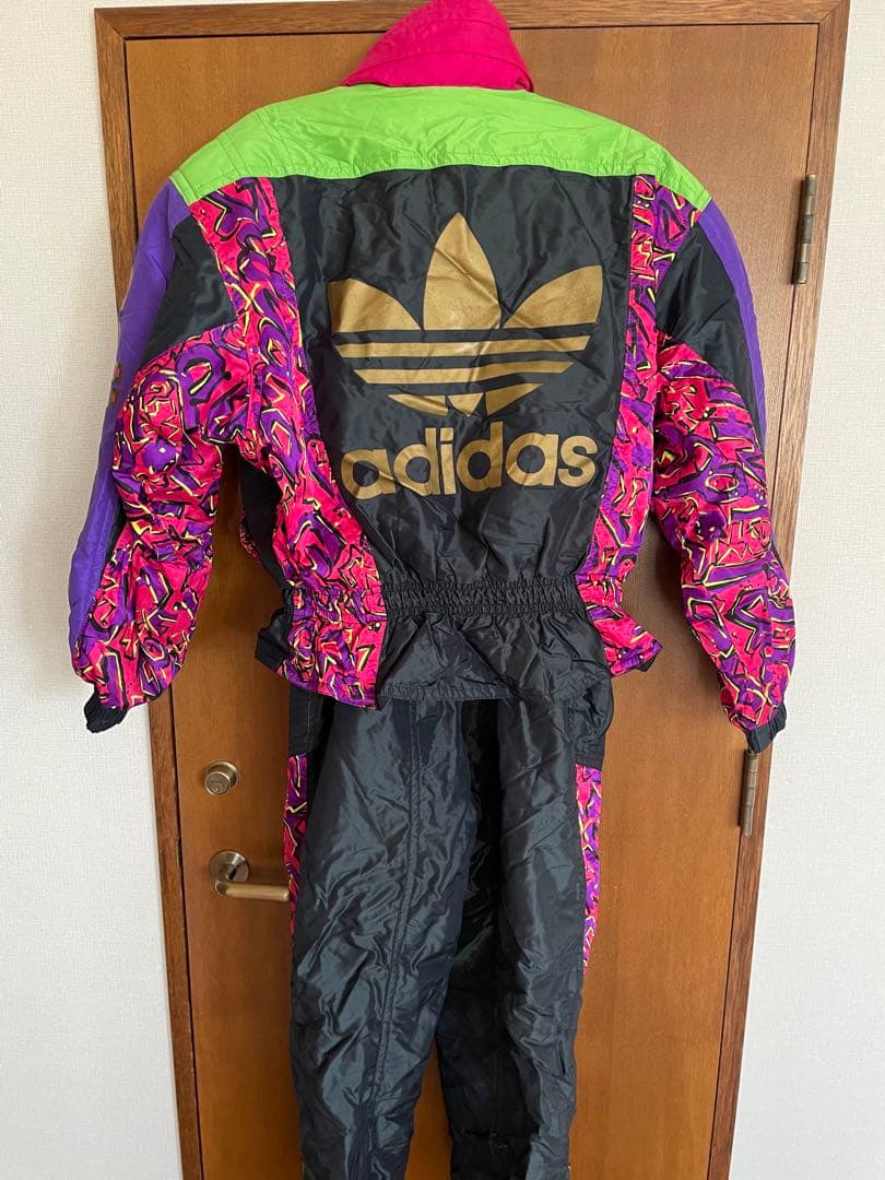 アディダスadidasレトロスキーウェア80年代メンズL