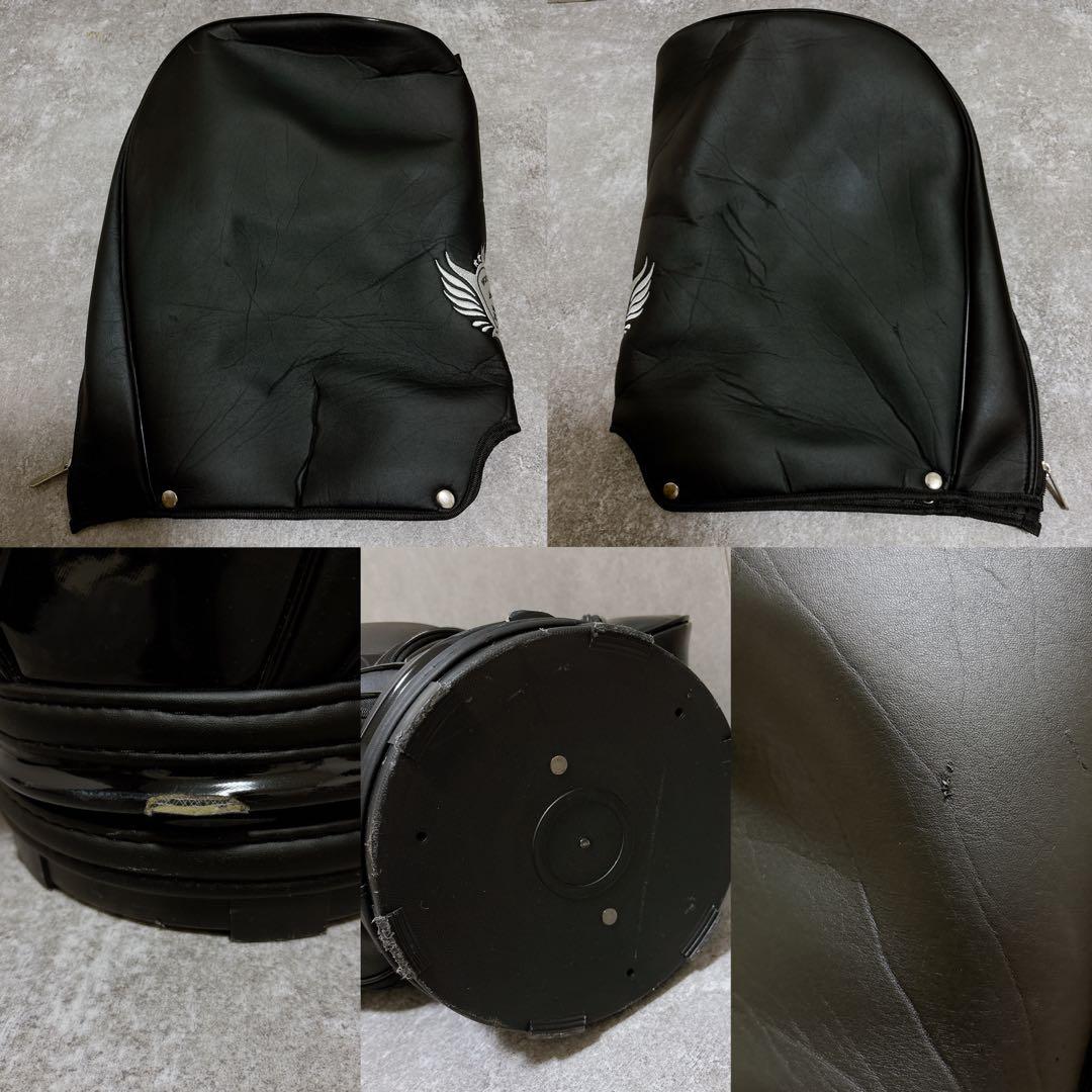 WORLD EAGLE ゴルフ キャディバッグ エナメル 合皮 9.5型 黒