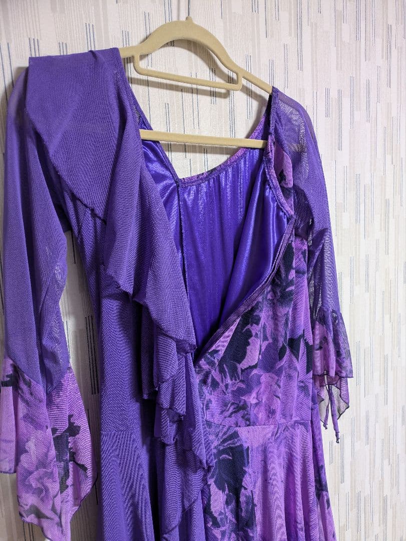 『社交ダンスドレス パープル』