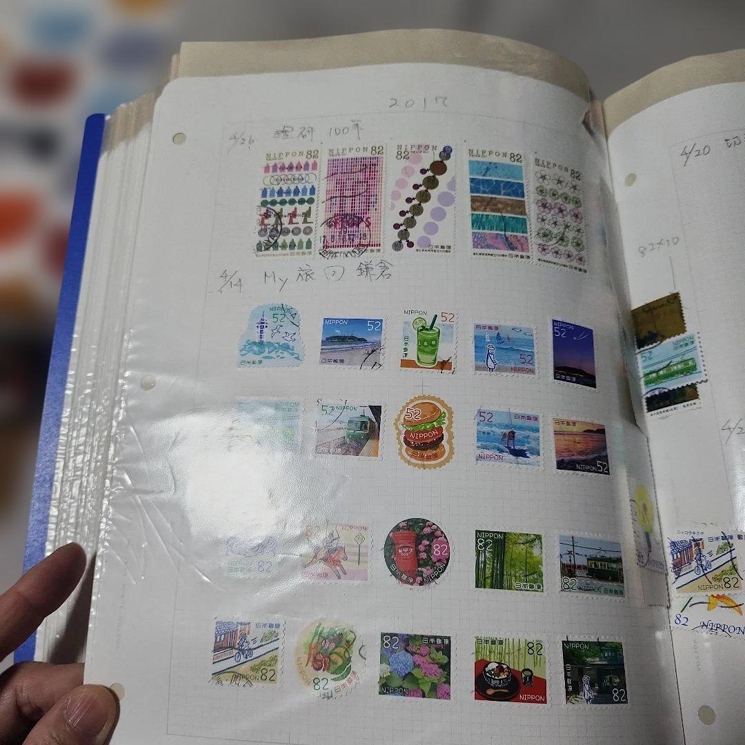#97 日本使用済み切手　2014-18 一冊 とにかく沢山の切手です