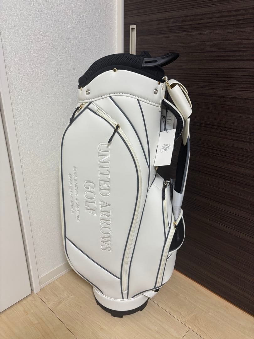 【新品未使用】ユナイテッドアローズゴルフ キャディバッグ ホワイト 軽量