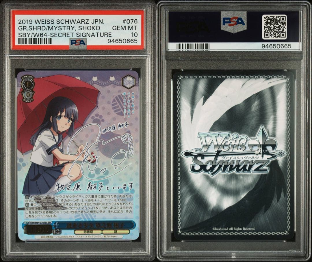 PSA10 謎多き少女 牧之原翔子 sec 世界に28枚