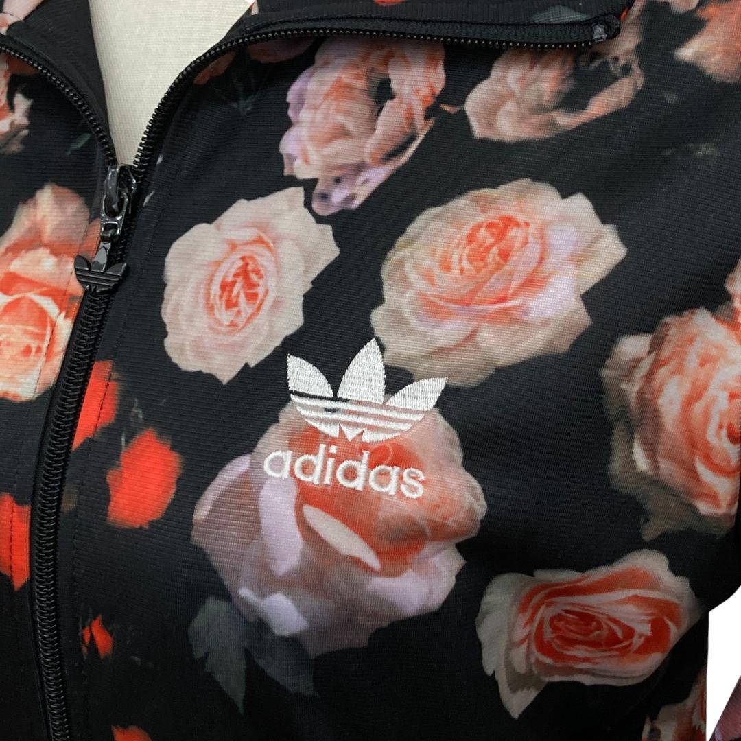 adidas アディダス 黒 長袖 ジャージ S