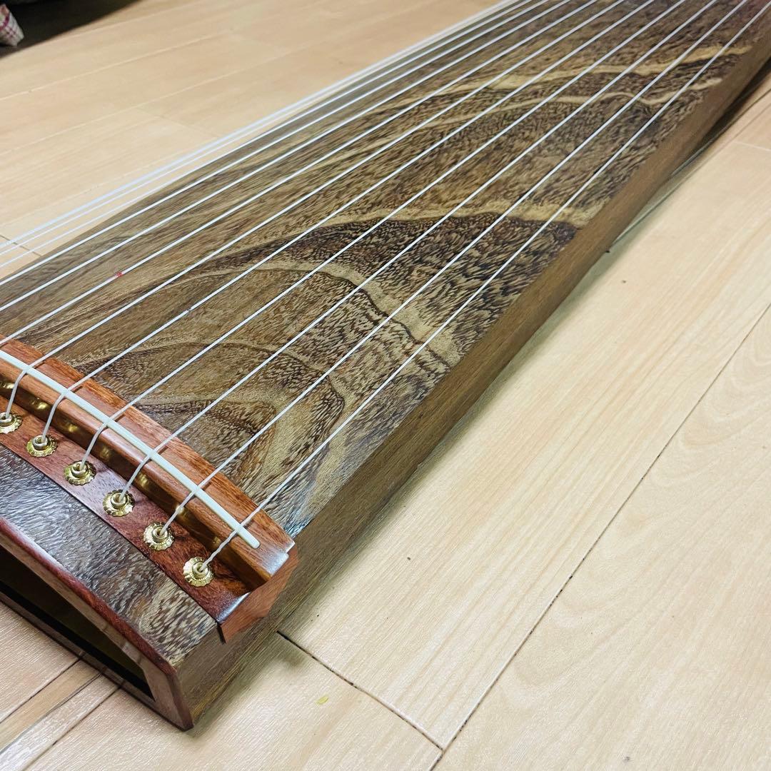 琴　文化箏 短琴　和楽器 弦楽器　明鏡