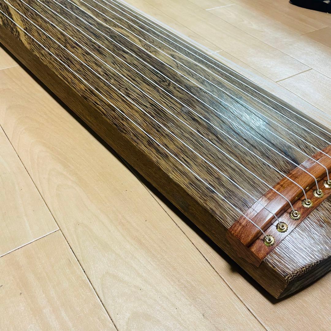 琴　文化箏 短琴　和楽器 弦楽器　明鏡
