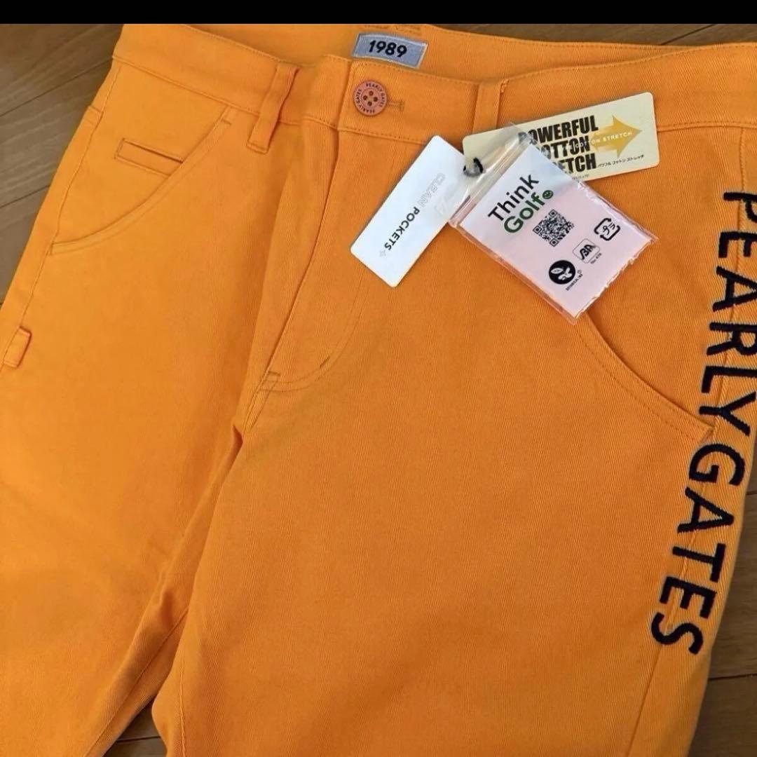 パーリーゲイツ　 コットンストレッチ ツイル　表ピーチ　パンツ ★4 値下げ不可