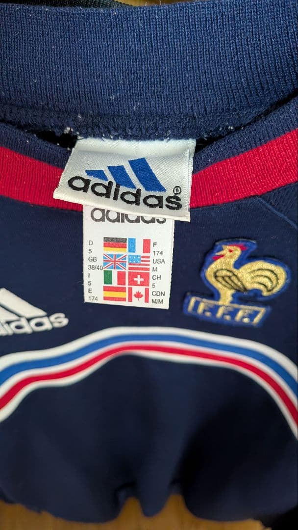 ヴィンテージ　98フランス代表　トレーニングトップ　支給品　サイズМ　希少