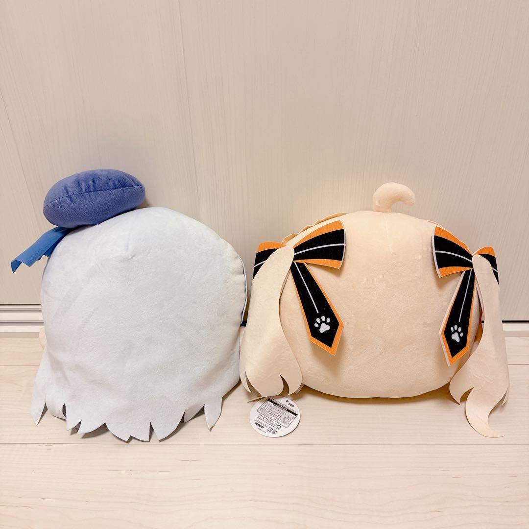 ウェザープラネット　BIGフェイスクッション　雨海ルカ　天晴ひなた　ぬいぐるみ