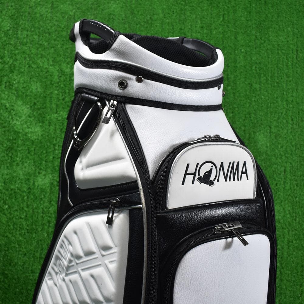 Shinnya HONMA GOLF キャディバッグ9型【黒×白】美品！