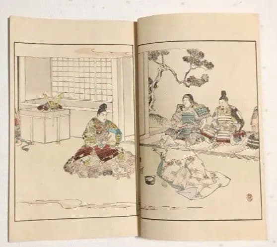 多色刷り木版画本日本歴史画報第三号編輯者松本楓湖明治25年大倉書店出版