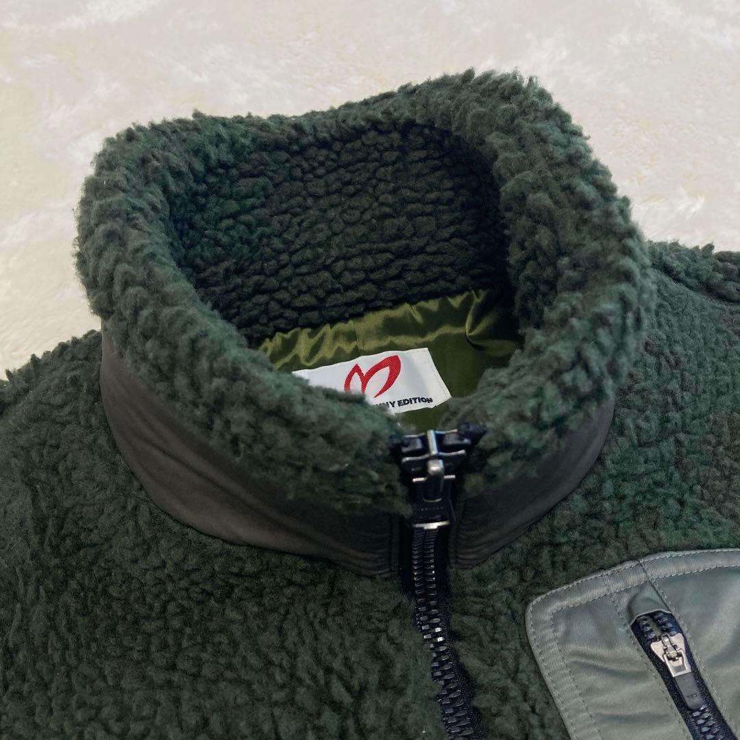 美品！MASTER BUNNY EDITION ボアブルゾン　カーキ　M